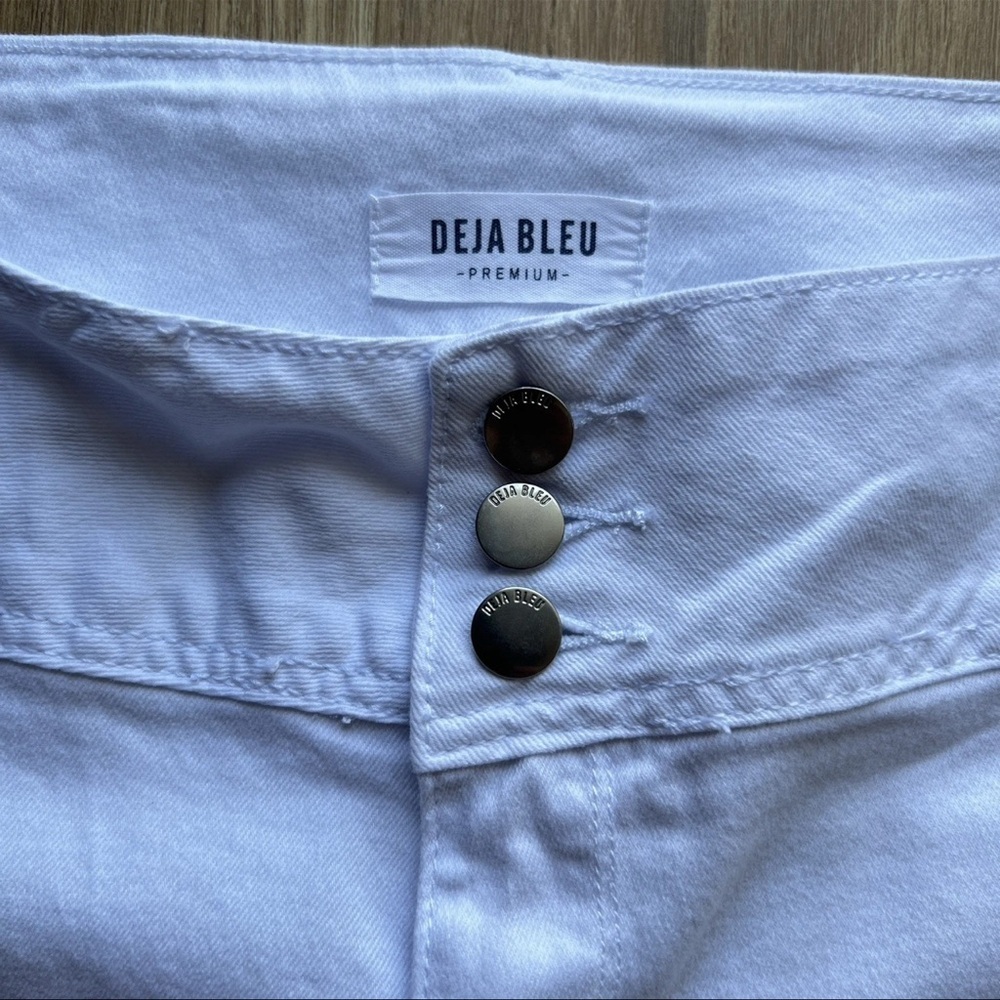 Deja Blue High Rise Distressed Skinny Jeans White Women’s Plus Size 24 - Picture 4 of 15